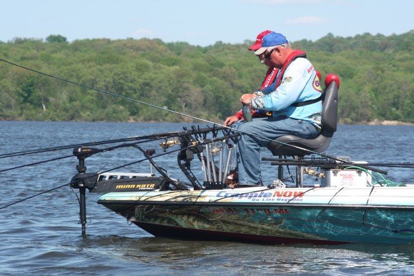Dannemueller and Steele, the Crappie Country/ Bobby Garland team, uses slow trolling tactics on many of the lakes they fish competitively.