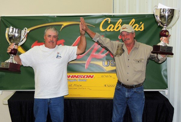 Taylor and Keel congratulate each other on the CUSA Amateur Division win.