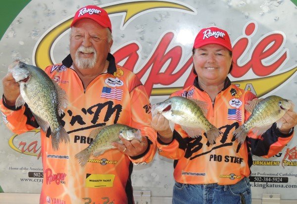 B’n’M prostaff anglers Jim and Barbara Reedy won Big Fish at the CUSA Classic with a 2.37-pound crappie.