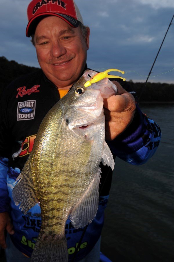 Wally Marshall has designed the new Strike King Scizzor Shad with a port for adding scent pellets or scent gel to the lure.