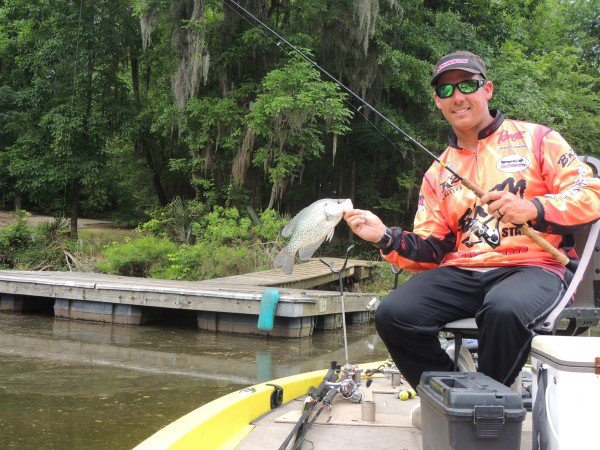 Scott Williams found this dock loaded with crappie.