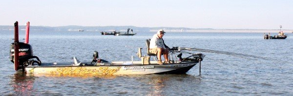 A well-rigged boat from front to back is a big investment. Sponsored teams like this one typically receive help in expenses making it possible for them to travel and fish more tournaments.
