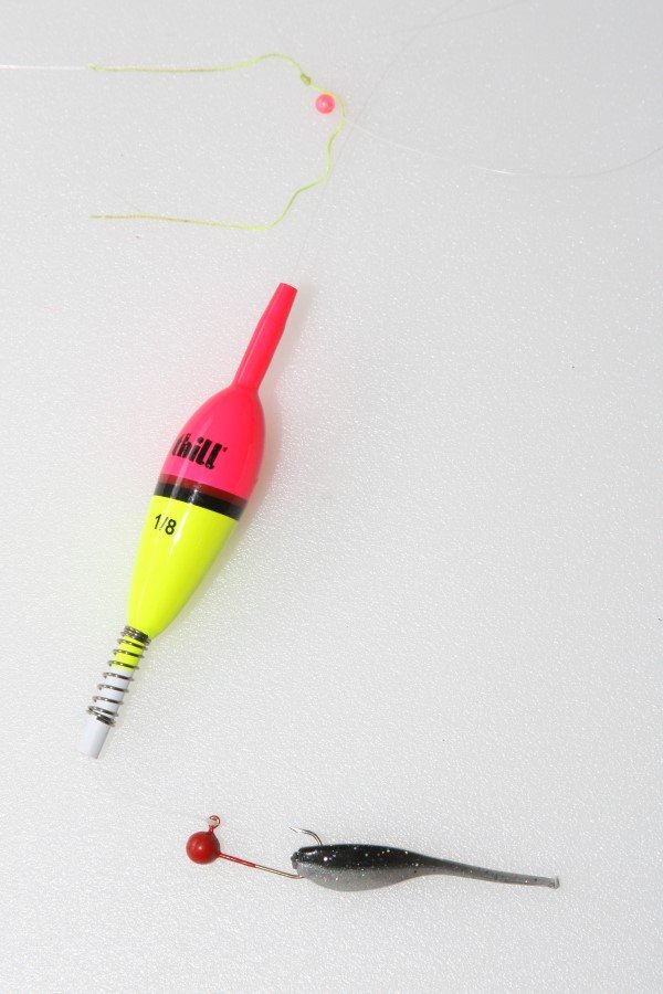 Shore angler’s friend: A slip float and jig rig providing long distance casts plus accuracy.