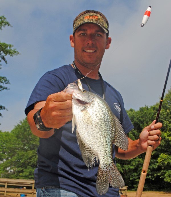 Scott Williams displays the results of a properly fished slip-float minnow rig.