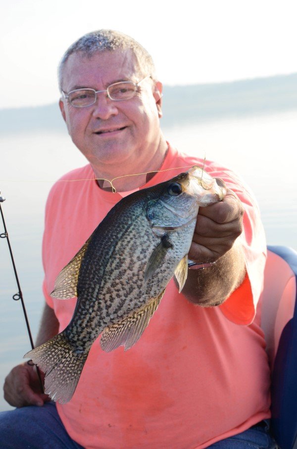 Crappie weighing 3/4 - 2 pounds is what Tony Adams considers keeper crappie.