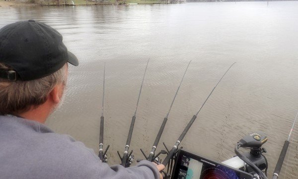 Billy Don Surface slow trolls ledges searching for quality crappie at D’Arbonne Lake.