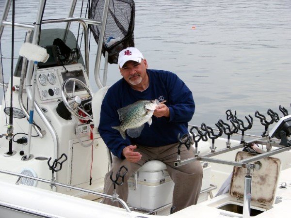 Doug Muench with a nice crappie taken by long lining.