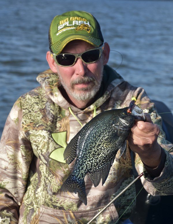 Guntersville is known for it’s beautiful, black crappie, as seen here displayed by the author.